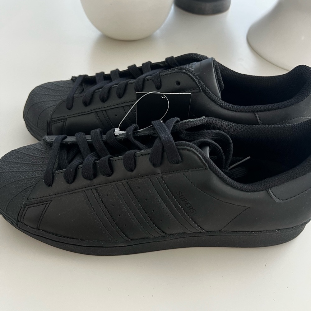 Adidas Black Superstar Sneakers